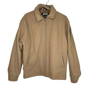 Microsoft Jacket Coat Mens Small Camel Tan Wool Blend Computer PC Software